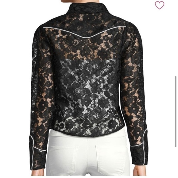 Divine Heritage Western Lace Pearl Snap Blouse - Picture 7 of 16